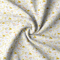 Printed Cotton ZUZANA White / Tangy Multicolored